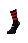Precision Childrens/Kids Pro Hooped Football Socks (Black/Red) - Black/Red