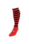 Precision Childrens/Kids Pro Hooped Football Socks (Red/Black) - Red/Black