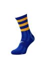 Precision Childrens/Kids Pro Hooped Football Socks (Royal Blue/Amber Glow) - Royal Blue/Amber Glow