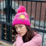 Smiley® x Pudus Beanie Hat | Pink Lumberjack