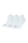 Puma Trainer Socks 3 Pair Pack / Mens Socks (White) - White