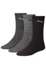 Puma Unisex Adult Crew Sports Socks (Pack of 3) (Gray) - Gray