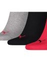 Puma Unisex Adult Invisible Socks (Pack of 3) (Black/Red/Gray)