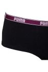 Puma Womens/Ladies Hipster Briefs (Pack Of 3) (Black/Purple)