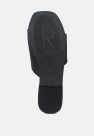 Tatami Black Soft Leather Classic Leather Slide Flats