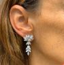 Rhodium Clad CZ Multi-Shape Drop Earrings