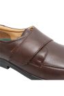 Mens Extra Wide Fitting Touch Fastening Casual Shoes (Brown)