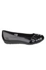 Womens/Ladies Rebel Slip On Ballerina Shoes (Black)