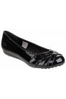 Womens/Ladies Rebel Slip On Ballerina Shoes (Black) - Black