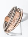 Unpaved Bar Leather Bracelet - Taupe / Gold