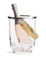 Sagaform by Widgeteer Nature Collection, Glass Hurricane Candle Holder with Oak Handle - Transparent
