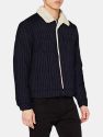 Sherpa Lined Wool Jacket - Houndstooth