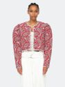 Theodora Cropped Jacket - Red
