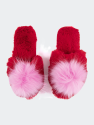 Amor Slippers, Red - Red