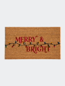 "Merry & Bright" Doormat - Natural
