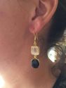 Paradise Black Onyx + Crystal Earrings