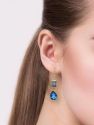 Saro Blue Glass Earrings