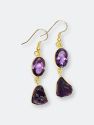 Varita Amethyst Earrings - Gold / Purple