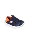 Childrens/Boys Comfy Flex Slip-On Sneakers - Navy/Orange