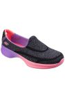 Skechers Childrens Girls Go Walk 4 Awesome Ombres Slip On Shoes (Black/Multi) - Black/Multi