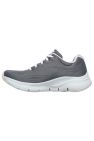 Womens/Ladies Arch Fit Sunny Outlook Sneaker - Gray/Pink