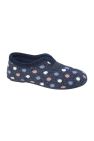 Womens/Ladies Seana Spotted Slippers - Navy - Navy