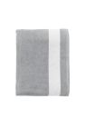 SOLS Lagoon Cotton Beach Towel (Pure Gray/White) (One Size) - Default Title