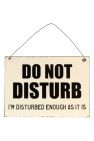 Something Different Do Not Disturb Metal Sign (Black/White) (One Size) - Black/White