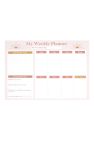 Something Different Good Vibes A4 Wall Planner (One Size) - Pink/White