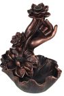 Something Different Hand With Flower Backflow Incense Burner (Brown) (One Size)
