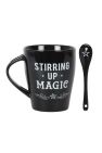 Something Different Stirring Up Magic Ceramic Mug Set - Black/White