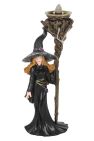 Something Different Witch With Staff Backflow Incense Burner (Black/Brown) (One Size)