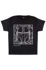 Star Wars: The Mandalorian Girls Line Drawing Helmet T-Shirt (Black)