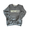 Floral Midwest Crew Sweatshirt - Grey