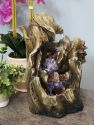 Cascading Caves Waterfall Water Tabletop Fountain Feature w/ LED