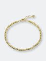 14k Gold 3mm Beads Bracelet - Yellow Gold