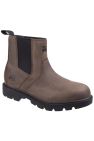 Mens Sawhorse Dealer Slip On Safety Leather Boots (Brown) - Brown