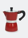 Coffee Star 6C Moka Pot, Red