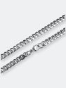 Crucible Men's Stainless Steel Polished Beveled Cuban Link Chain Necklace