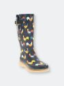 Women's Chicken Plaid Tall Rain Boot