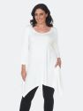 Plus Size Makayla Tunic Top - White