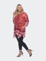 Plus Size Paisley Scoop Neck Tunic Top with Pockets