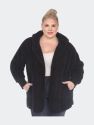 PS Plush Hooded Cardigan With Pockets - Black