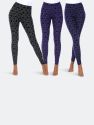 Women's Leggings Pack - Black/White, Blue/Pink, Navy/Beige